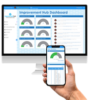 Improvement Hub displayed on a desktop and tablet by 2Simple Ltd